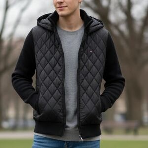Men's Black Quilted Jacket